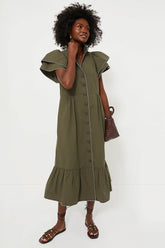 Olive Green Alice Dress